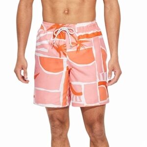 Original Use - 7" Inseam Abstract Print Men's Swim Shorts